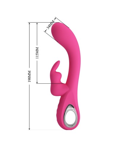 PRETTY LOVE - NOVAK RABBIT VIBRATOR 12 VIBRATIONEN ROSA