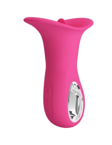 PRETTY LOVE - CLYDE ORALVIBRATOR VIBRIERENDE ZUNGE 12 VIBRATIONEN ROSA