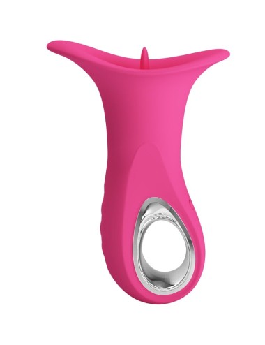 PRETTY LOVE - CLYDE ORALVIBRATOR VIBRIERENDE ZUNGE 12 VIBRATIONEN ROSA