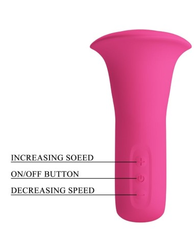 PRETTY LOVE - CLYDE ORALVIBRATOR VIBRIERENDE ZUNGE 12 VIBRATIONEN ROSA