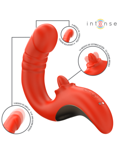 INTENSE - PAULINA VIBRATOR UND STIMULATOR IN U-FORM ROT