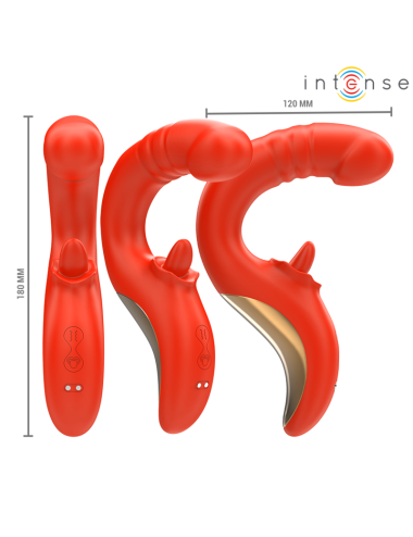 INTENSE - PAULINA VIBRATOR UND STIMULATOR IN U-FORM ROT