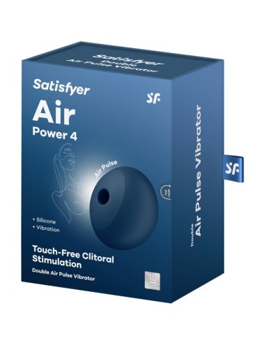 SATISFYER - AIR POWER 4 STIMULATOR & VIBRATOR 12 VIBRATIONEN BLAU