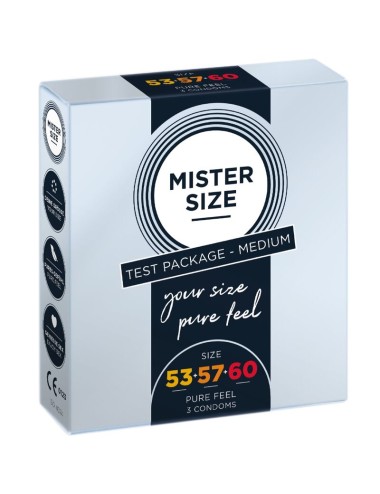 MISTER SIZE - MUSTERPACKUNG KONDOME GRÖSSE 53-57-60 MM (3 EINHEITEN)
