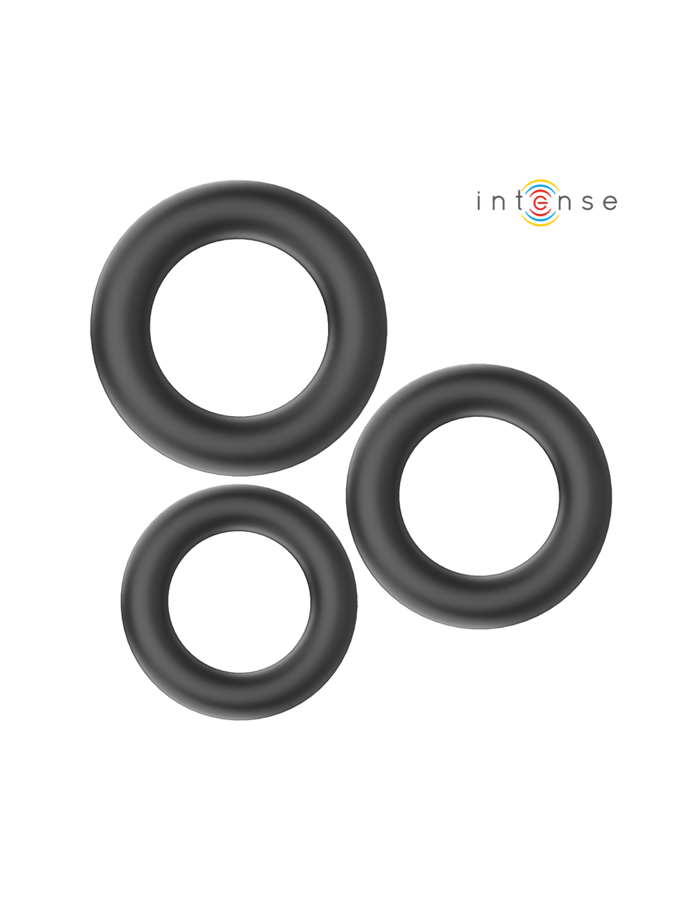 INTENSE - HUGH 3 BASIC PENISRINGE AUS SILIKON SCHWARZ INTENSE - HUGH 3 BASIC PENISRINGE AUS SILIKON SCHWARZ