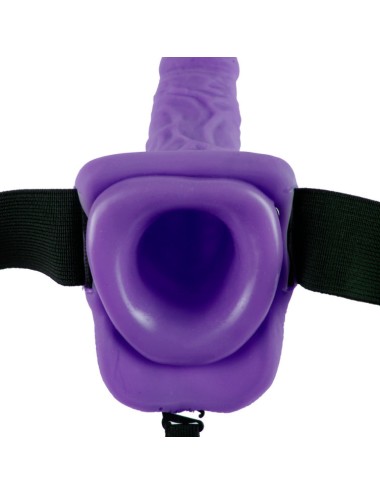 FETISH FANTASY SERIES - 7 HOLLOW STRAP-ON VIBRIEREND MIT BLLEN 17,8CM LILA