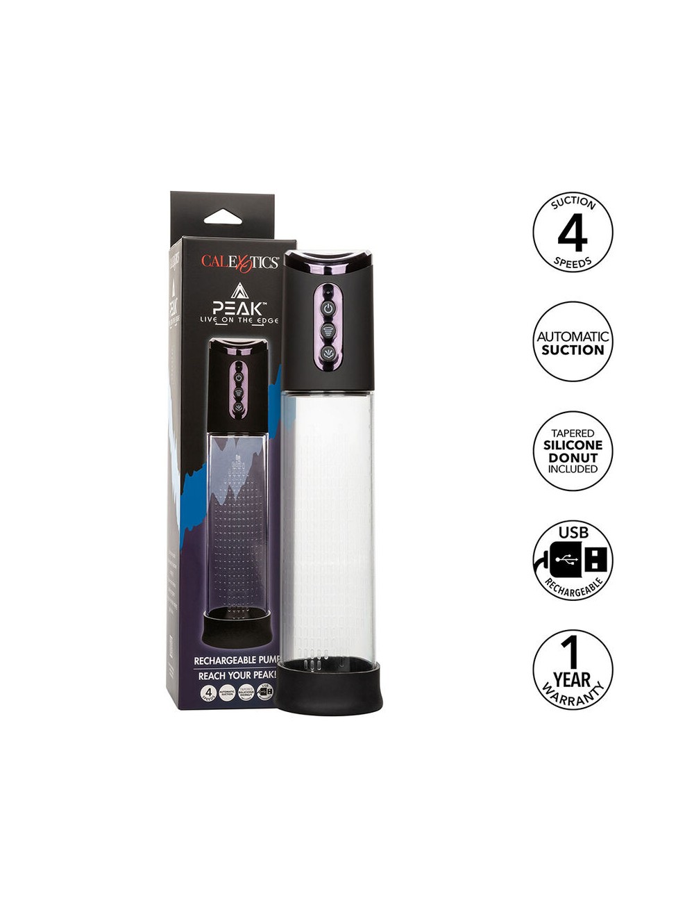 CALEXOTICS - PEAK SAUGPUMPE 4 GESCHWINDIGKEITEN SCHWARZ CALEXOTICS - PEAK SAUGPUMPE 4 GESCHWINDIGKEITEN SCHWARZ