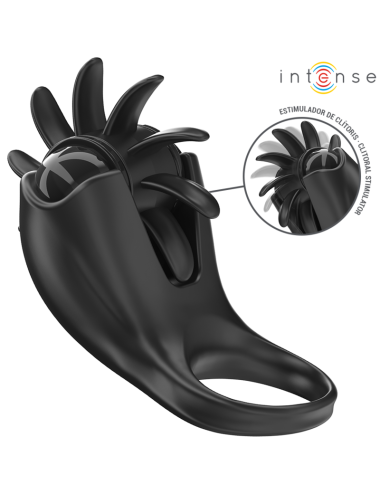 INTENSE - MABEL VIBRATIONSRING 10 VIBRATIONEN MIT KLITORISSTIMULATOR SCHWARZ