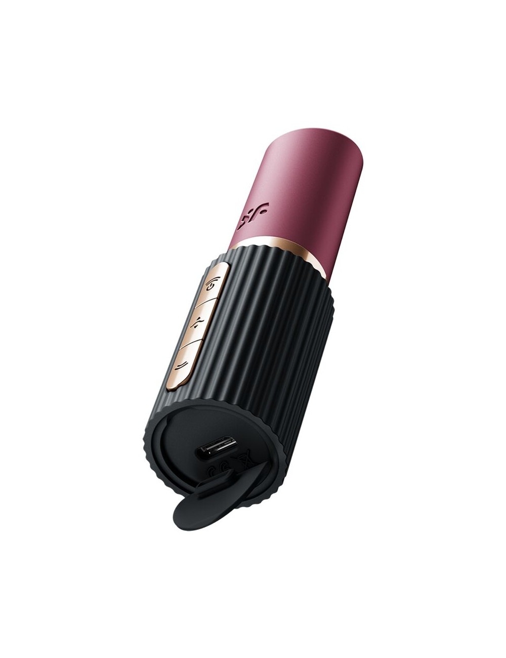 SATISFYER - PRO 2 KISS WAVE KLITORIS-STIMULATOR GRANAT / SCHWARZ