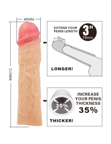 PRETTY LOVE - DEREK PENISHÜLLE MIT 7,6 CM VERLÄNGERUNG FLEISCH