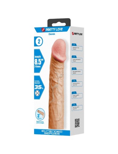 PRETTY LOVE - DEREK PENISHÜLLE MIT 7,6 CM VERLÄNGERUNG FLEISCH