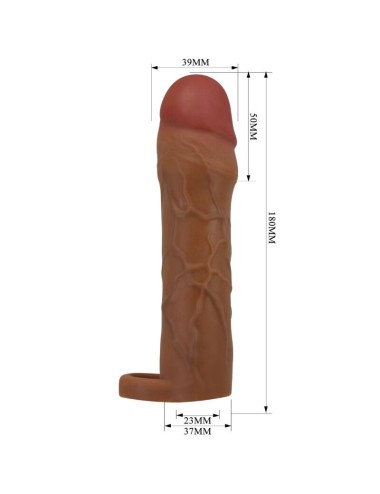 PRETTY LOVE - HANI PENISHÜLLE MIT 5 CM VERLÄNGERUNG MULATTE