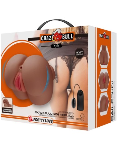 CRAZY BULL - KYLIE ASS-VIBRATOR MIT REALISTISCHER VAGINA- UND ANUS-FLEISCH-FERNBEDIENUNG