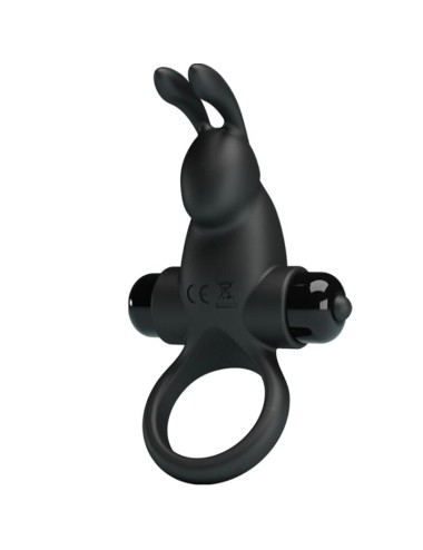 PRETTY LOVE - VIBRATIONSRING + RABBIT-KLITORIS-STIMULATOR 10 VIBRATIONEN SCHWARZ