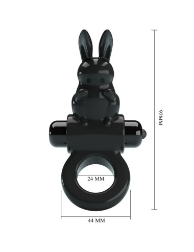 PRETTY LOVE - AUFREGENDER RING RABBIT VIBRATORRING 10 VIBRATIONEN SCHWARZ