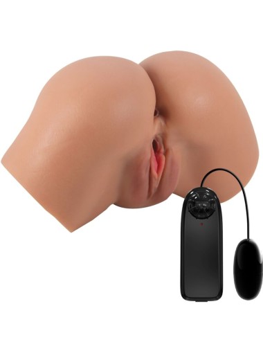CRAZY BULL - HAILEY VIBRATOR BUTT MIT REALISTISCHER VAGINA UND ANUS MULATTE MIT FERNBEDIENUNG