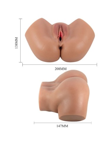 CRAZY BULL - HAILEY VIBRATOR BUTT MIT REALISTISCHER VAGINA UND ANUS MULATTE MIT FERNBEDIENUNG