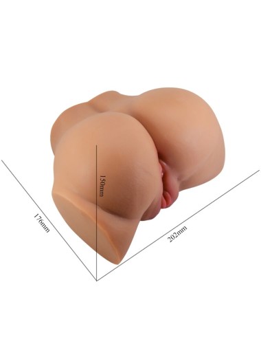 CRAZY BULL - EMILIA ASS VIBRATOR MIT REALISTISCHER VAGINA UND ANUS-FLEISCH-FERNBEDIENUNG