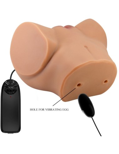 CRAZY BULL - EMILIA ASS VIBRATOR MIT REALISTISCHER VAGINA UND ANUS-FLEISCH-FERNBEDIENUNG