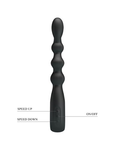PRETTY LOVE - FEDERER ANALVIBRATOR 12 VIBRATIONEN SCHWARZ