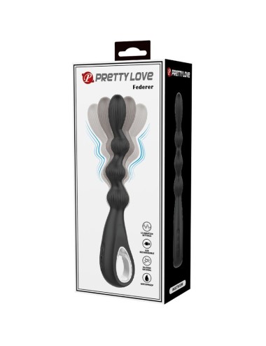 PRETTY LOVE - FEDERER ANALVIBRATOR 12 VIBRATIONEN SCHWARZ