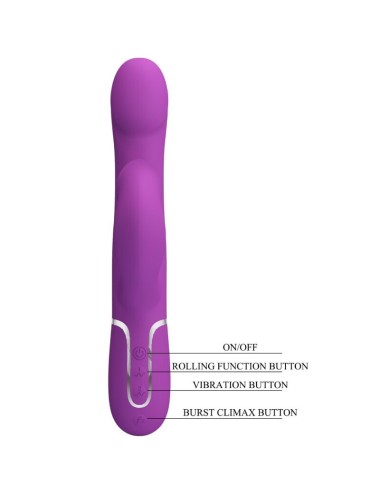 PRETTY LOVE - 4 IN 1 MULTIFUNKTIONSVIBRATOR & STIMULATOR LILA