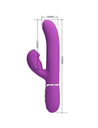 PRETTY LOVE - PERLITA 3 IN 1 MULTIFUNKTIONS-RABBIT-VIBRATOR LILA