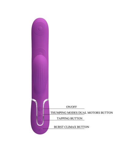 PRETTY LOVE - PERLITA 3 IN 1 MULTIFUNKTIONS-RABBIT-VIBRATOR LILA