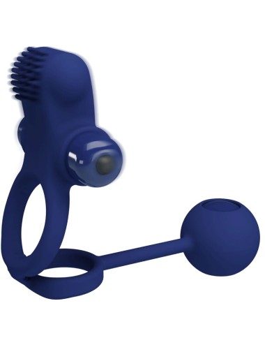 PRETTY LOVE - REMINGTON DOPPELVIBRATIONSRING MIT STECKER BLAU
