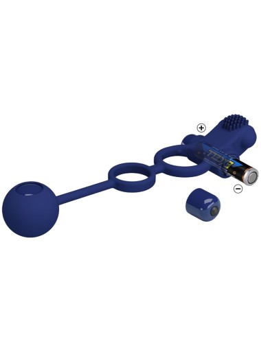 PRETTY LOVE - REMINGTON DOPPELVIBRATIONSRING MIT STECKER BLAU