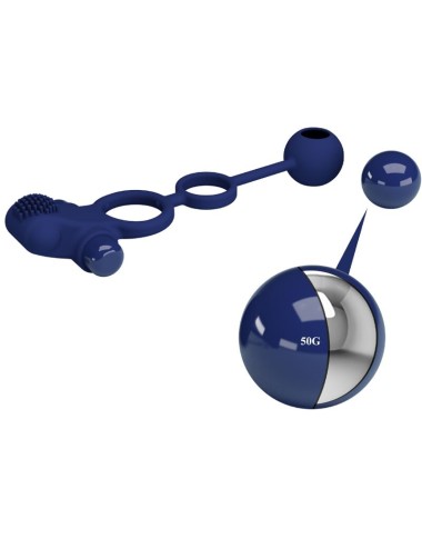 PRETTY LOVE - REMINGTON DOPPELVIBRATIONSRING MIT STECKER BLAU