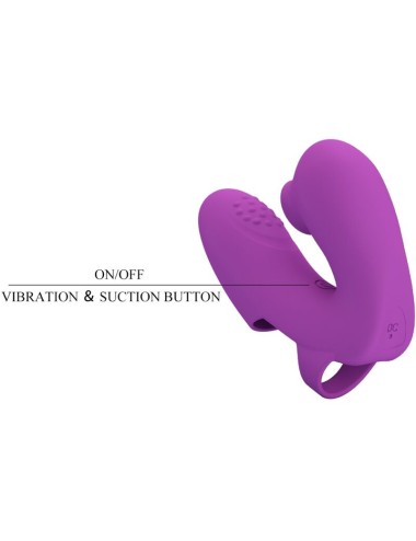 PRETTY LOVE - ATHENA FINGERVIBRATOR MIT KLITORISSTIMULATOR LILA