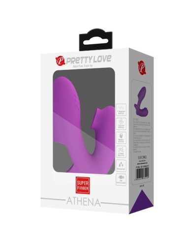 PRETTY LOVE - ATHENA FINGERVIBRATOR MIT KLITORISSTIMULATOR LILA