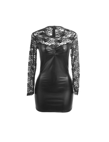 SUBBLIME - 955601 LANGÄRMELIGES KLEID MIT SCHWARZER SPITZE L/XL