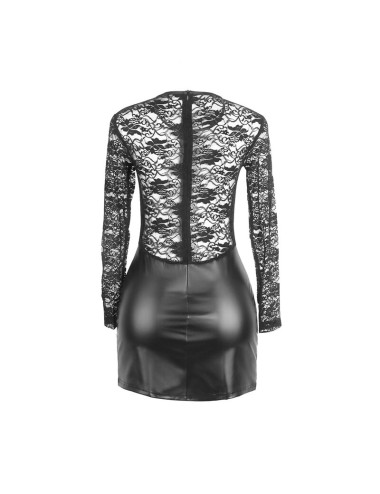 SUBBLIME - 955601 LANGÄRMELIGES KLEID MIT SCHWARZER SPITZE L/XL
