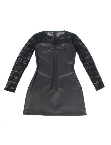 SUBBLIME - 955601 LANGÄRMELIGES KLEID MIT SCHWARZER SPITZE L/XL
