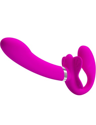 PRETTY LOVE - VALERIE DOPPEL-STRAP-ON-VIBRATOR 12 VIBRATIONEN LILA