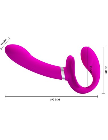 PRETTY LOVE - VALERIE DOPPEL-STRAP-ON-VIBRATOR 12 VIBRATIONEN LILA