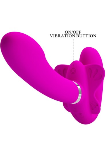 PRETTY LOVE - VALERIE DOPPEL-STRAP-ON-VIBRATOR 12 VIBRATIONEN LILA