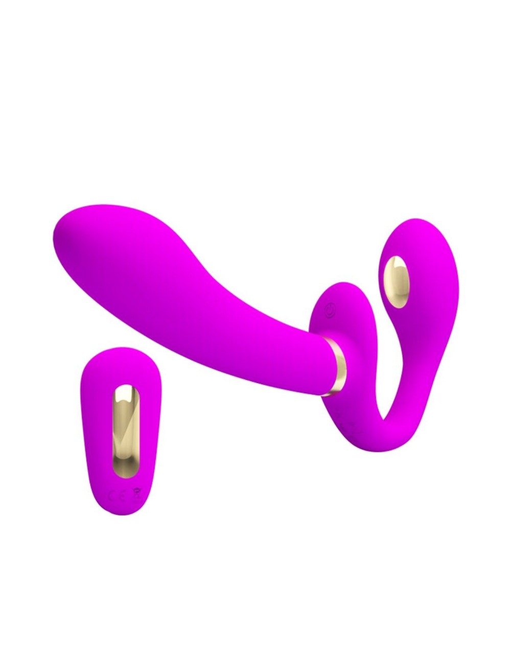 PRETTY LOVE - THUNDERBIRD DOPPELTER STRAP-ON-VIBRATOR MIT FERNBEDIENUNG LILA
