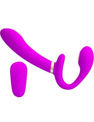 PRETTY LOVE - THUNDERBIRD DOPPELTER STRAP-ON-VIBRATOR MIT FERNBEDIENUNG LILA