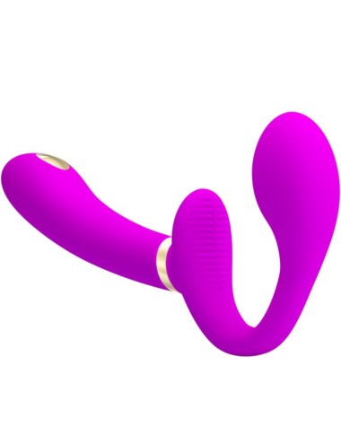 PRETTY LOVE - THUNDERBIRD DOPPELTER STRAP-ON-VIBRATOR MIT FERNBEDIENUNG LILA