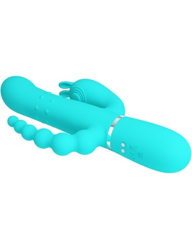 PRETTY LOVE - CAMMY 4 IN 1 MULTIFUNKTIONS-DREIFACHER RABBIT-VIBRATOR BLAU
