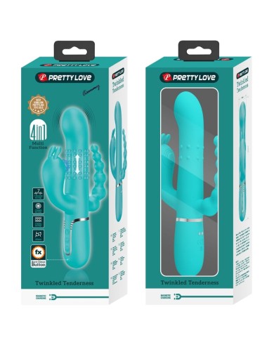 PRETTY LOVE - CAMMY 4 IN 1 MULTIFUNKTIONS-DREIFACHER RABBIT-VIBRATOR BLAU