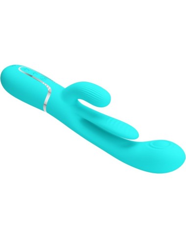 PRETTY LOVE - SHANIA TRIPLE RABBIT MULTIFUNKTIONSVIBRATOR 3 IN 1 BLAU