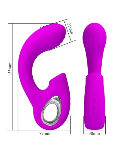 PRETTY LOVE - SIBEL SIBEL G-SPOT VIBRATOR + KLITORIS-STIMULATOR 10 VIBRATIONEN LILA