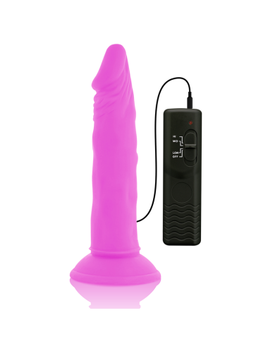 DIVERSIA - FLEXIBLER VIBRIERENDER DILDO LILA 23 CM -O- 4.3 CM
