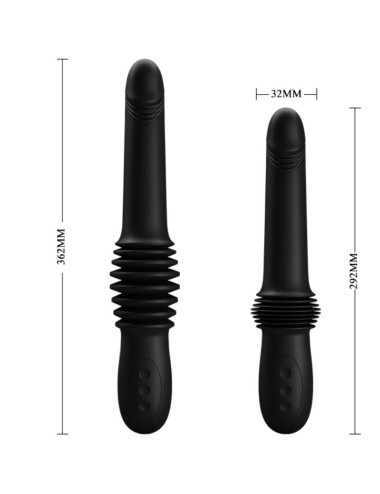 PRETTY LOVE - PAZUZU VIBRATOR 3 STOSSMODI SCHWARZ