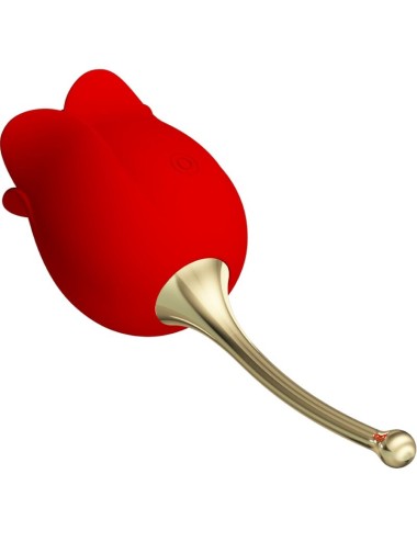PRETTY LOVE - ROSE LOVER ROSE KLITORIS-STIMULATOR 12 VIBRATIONEN ROT