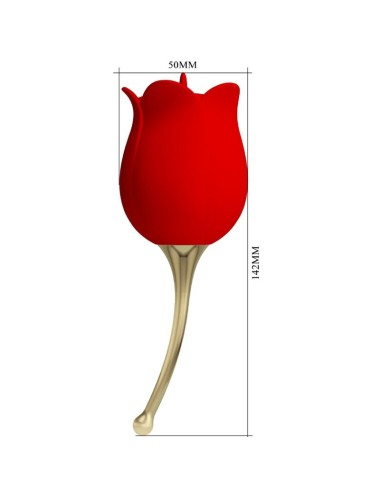 PRETTY LOVE - ROSE LOVER ROSE KLITORIS-STIMULATOR 12 VIBRATIONEN ROT